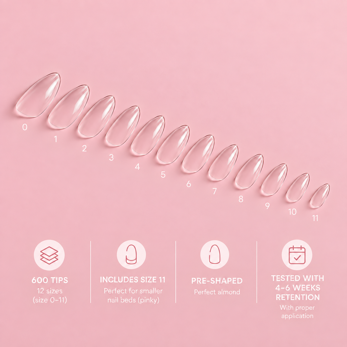 Soft Gel Nail Tips — Medium Almond
